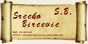 Srećko Birčević vizit kartica